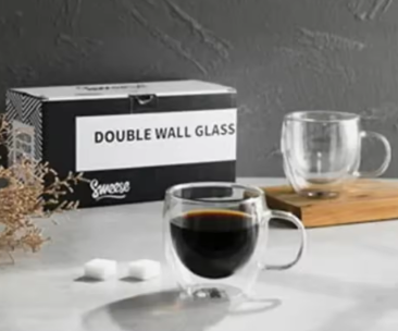 Glass Tea Cup Set of 2