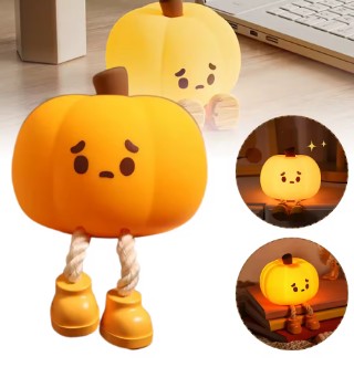 USB rechargeable pumpkin night light with legs – Halloween kids room décor