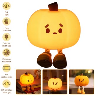 USB rechargeable pumpkin night light with legs – Halloween kids room décor