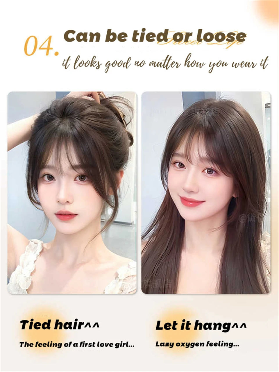 Natural Human Clip-In Bangs