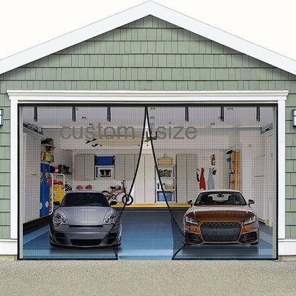 Bug-Free Magnetic Garage Door Screen (black)