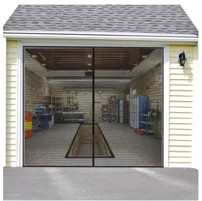 Bug-Free Magnetic Garage Door Screen (black)