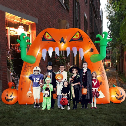 Spooky Inflatable Lighted Pumpkin Archway
