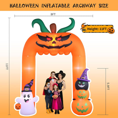 Giant Spooky Halloween Pumpkin Archway