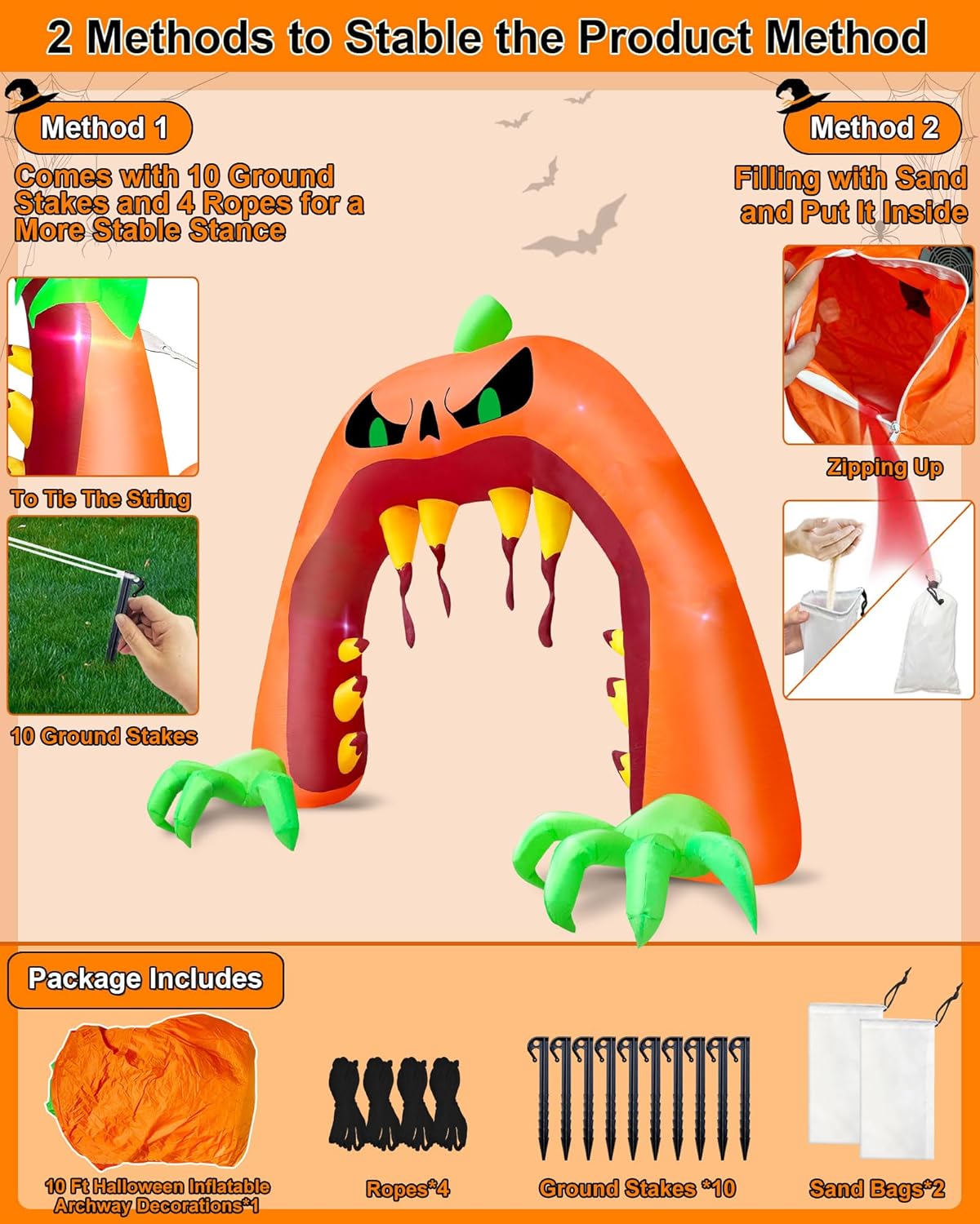 Giant Spooky Pumpkin Archway