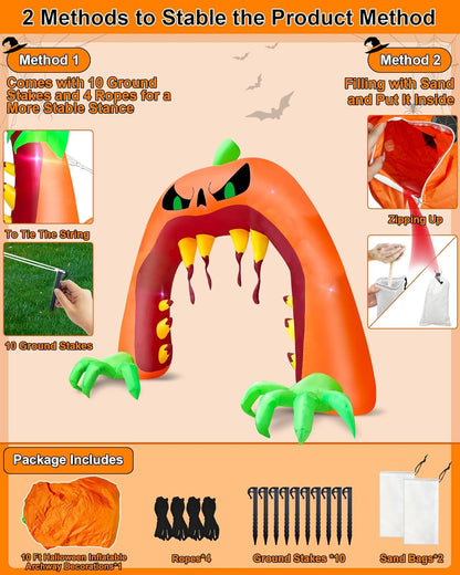 Giant Spooky Pumpkin Archway
