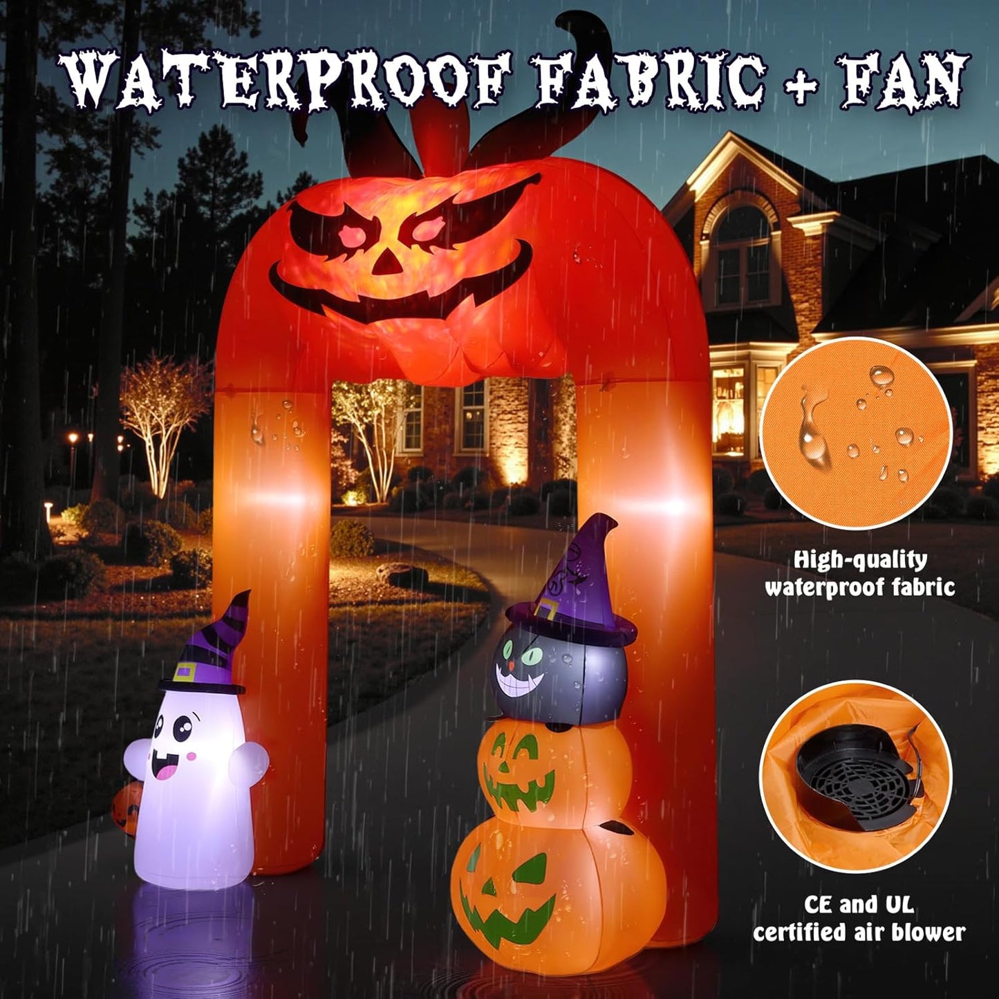 Giant Spooky Halloween Pumpkin Archway