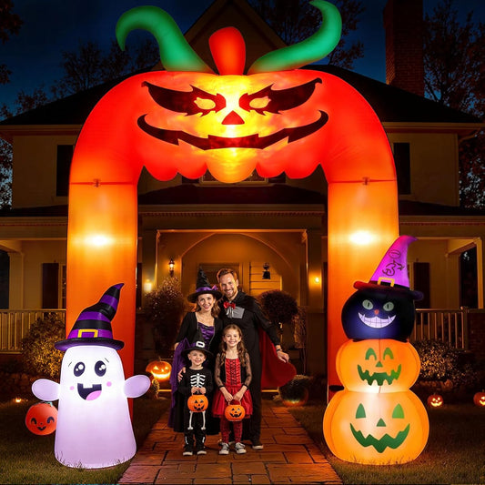 Giant Spooky Halloween Pumpkin Archway