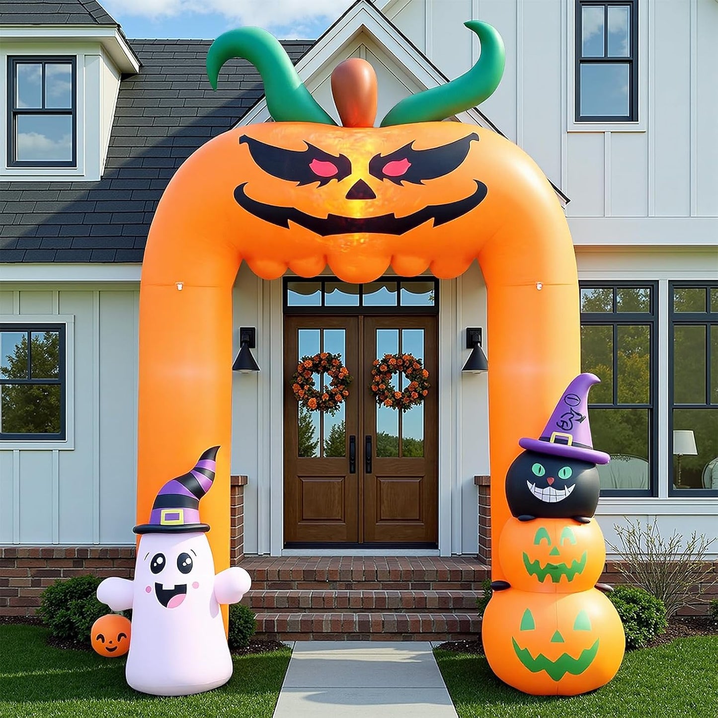Giant Spooky Halloween Pumpkin Archway
