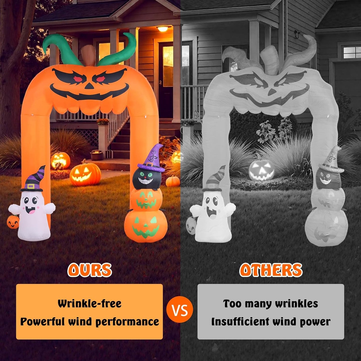 Giant Spooky Halloween Pumpkin Archway