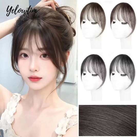 Natural Human Clip-In Bangs