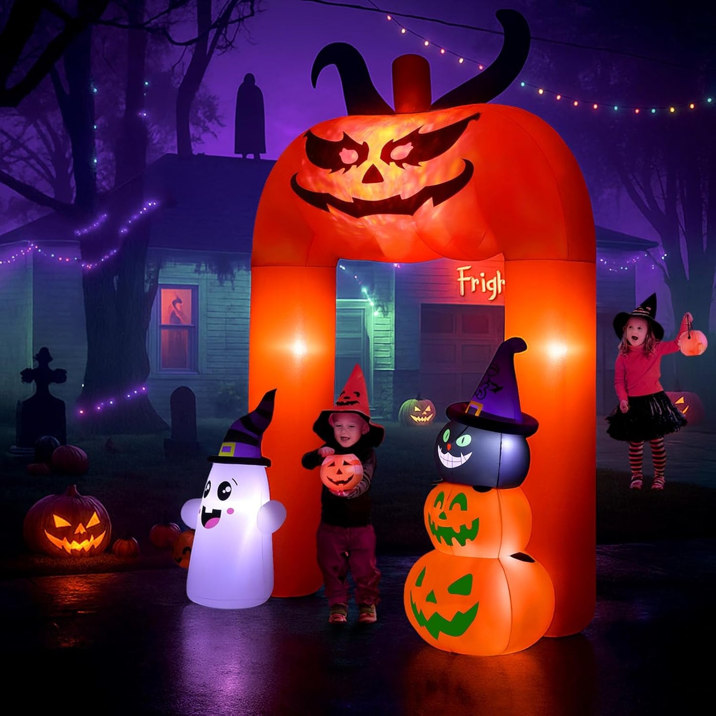 Giant Spooky Halloween Pumpkin Archway